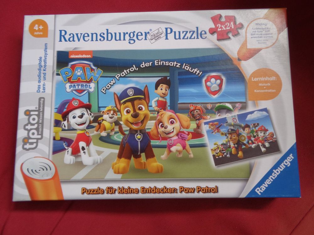 tiptoi Ravensburger Puzzle Paw Patrol, 2x24 Teile, komplett! (Gebraucht ...