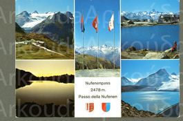 AK color Nufenenpass VS/TI 5-Bild- Karte ≈ 1970