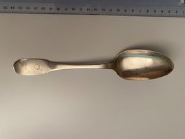Silberlöffel antik wohl CH-Silberschmied Zürich/Lausanne