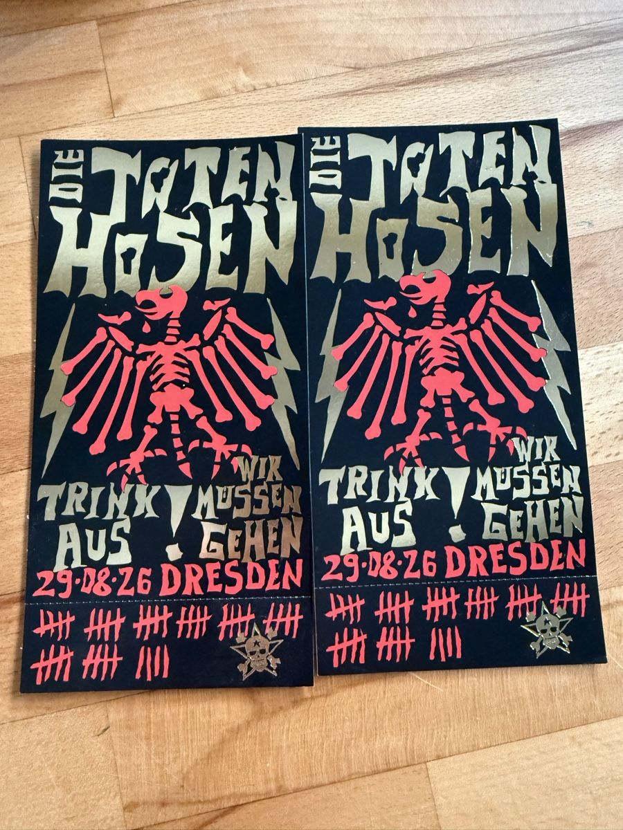 Biglietti: Toten Hosen Karten – Nuovo e nell'imballaggio originale da Kaufdorf venduto da nadine_bufe