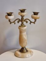 Kerzenleuchter Onyx Messing antiker Stil 20. Jh.