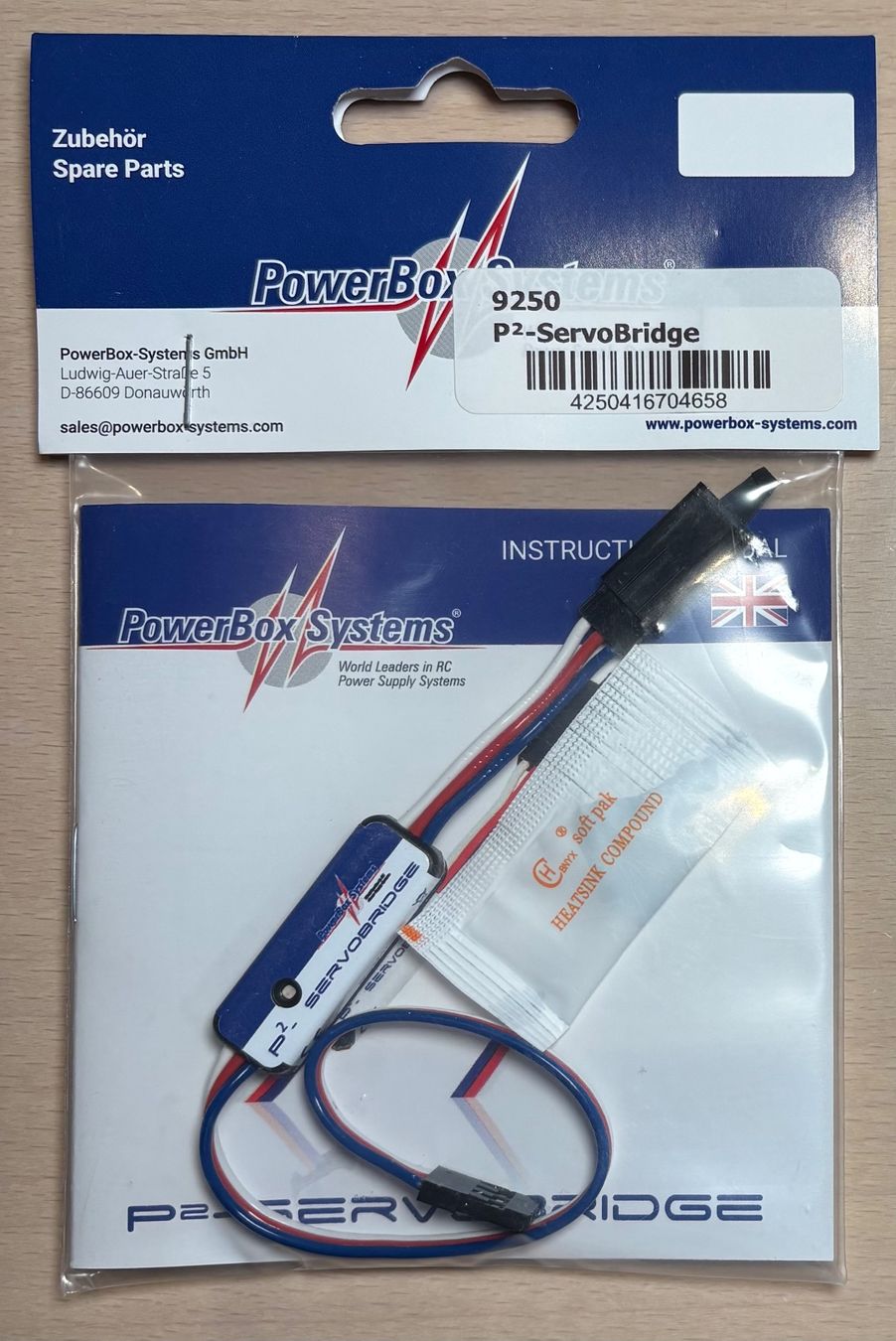 Powerbox Systems Telecomando: PowerBox Systems 9250 P2-ServoBridge - Neu und Original – Nuovo e nell'imballaggio originale da Innerberg venduto da Eflying