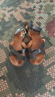 Sandales en cuir noir T36