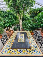 Lavatisch rechteckig Majolica Blumen Garten & Terrassentisch
