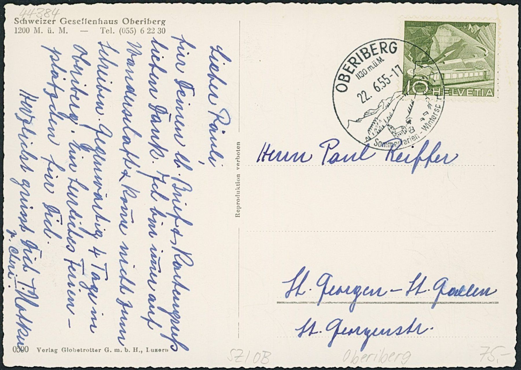 Cartes postales: SZ Oberiberg – D'occasion à Schindellegi par dormay 1