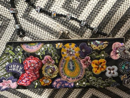 Exquisite Handtasche mit Blumenmuster, vintage