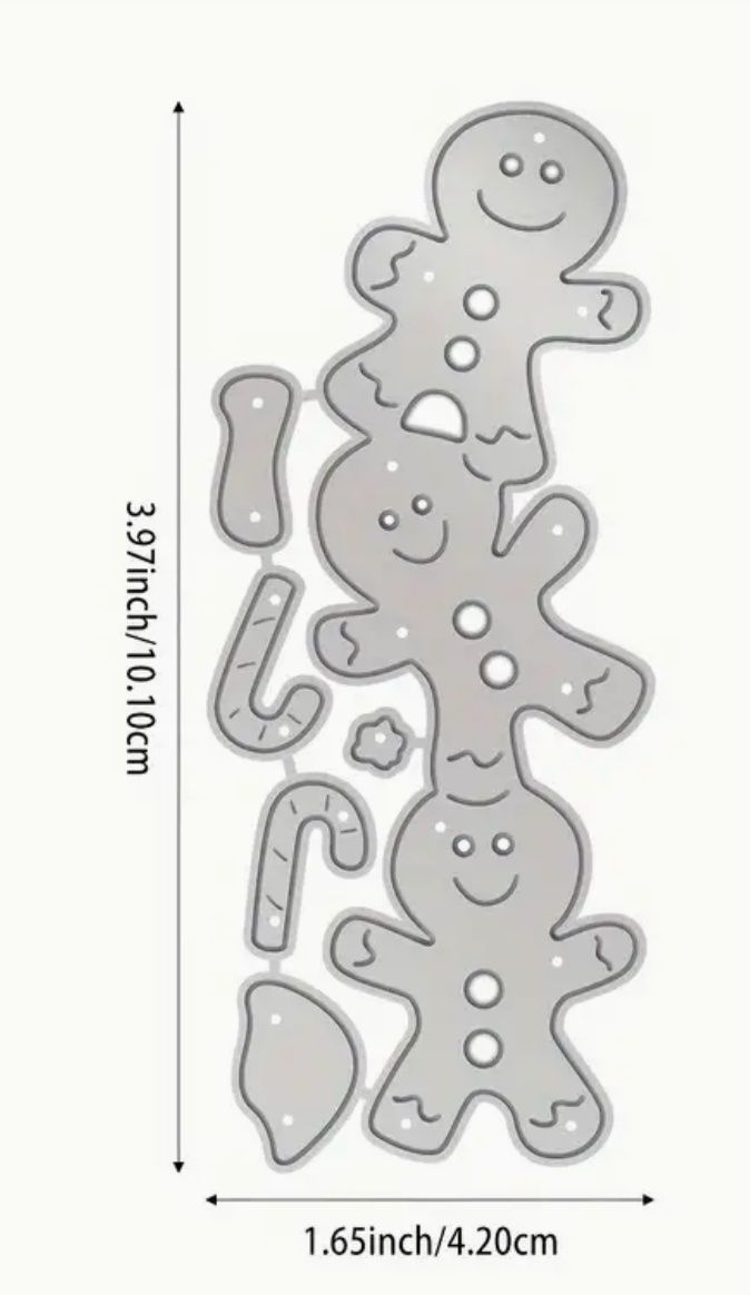 Sciablone: Weihnachten Lebkuchenmännchen - Stanzschablone – Nuovo e nell'imballaggio originale da Frenkendorf venduto da jazzplatten 1