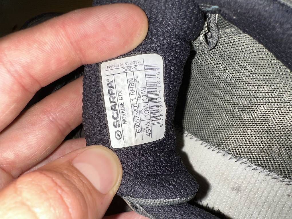 Scarpa Scarpe da uomo: Scarpa Morraine GTX 45 1/2 – Usato da Oberdorf BL venduto da pqh_g6m7 3