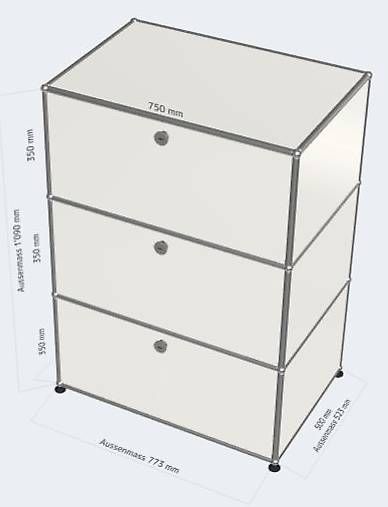USM Cassettiere: USM Sideboard / Highboard / Kommode / Büchergestell – Usato da Zollikofen venduto da Macmax3 2