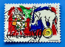 Nr.834 Weissclown mit Elefant  GESTEMPELT Sonderpostmarken