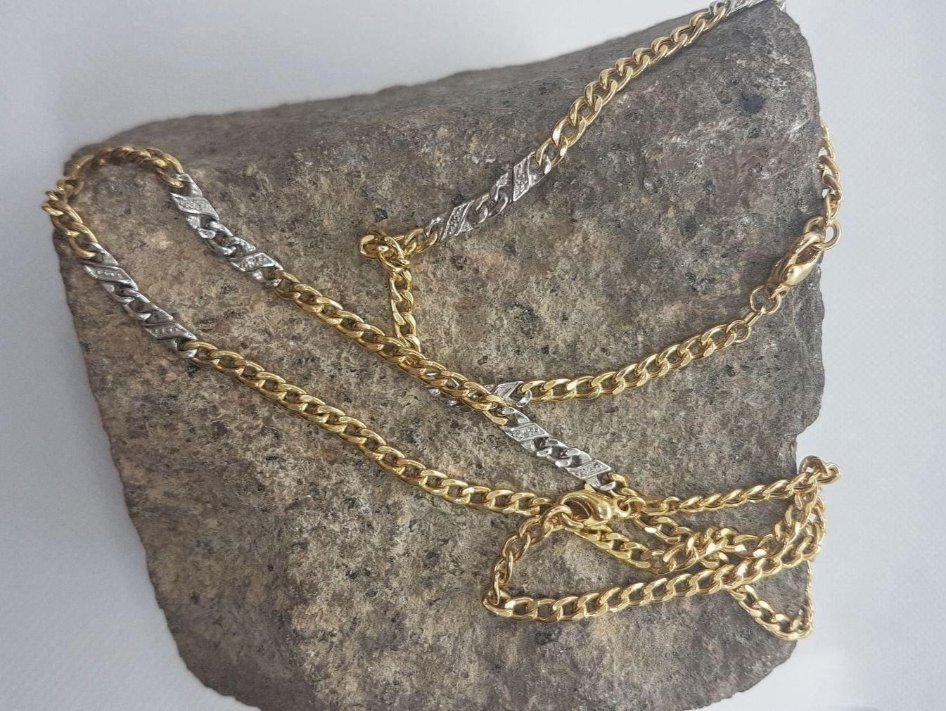 Ketten: Schmuckset im Panzer Look – Neu (gemäss Beschreibung) aus Unterägeri von Altgoldschmuck 7