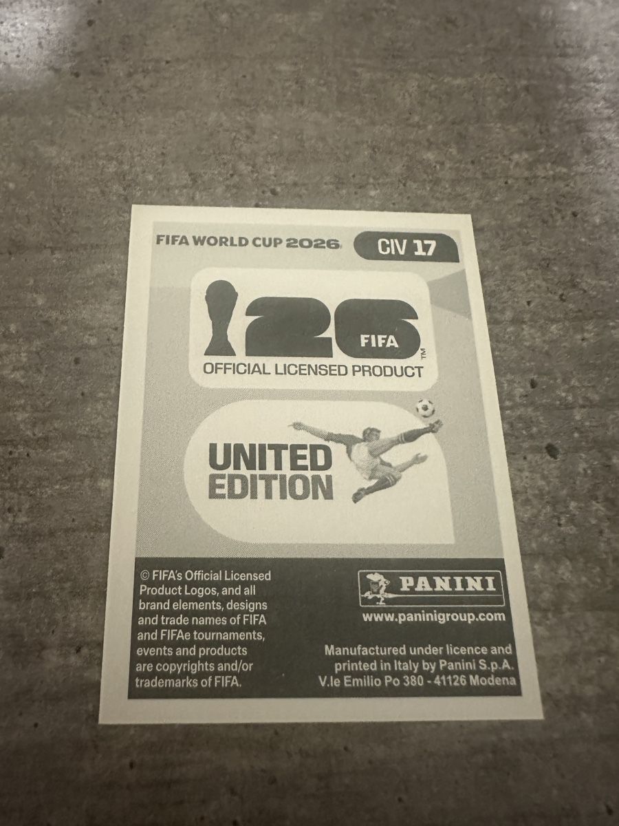 Panini Carte collezionabili: CIV 17 , FIFA WORLD CUP 2026 PANINI  – Nuovo (secondo la descrizione) da Frauenfeld venduto da 1PegPeg1 1