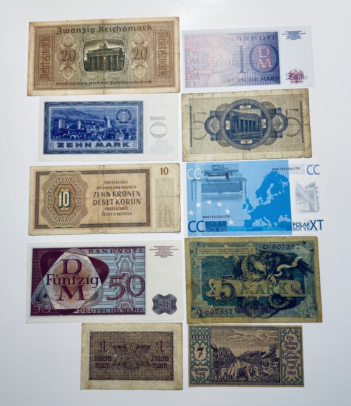 Billets de banque: **Banknoten Sammlung Deutsche Mark+Euro** – D'occasion à Langrickenbach par MeUs74 5