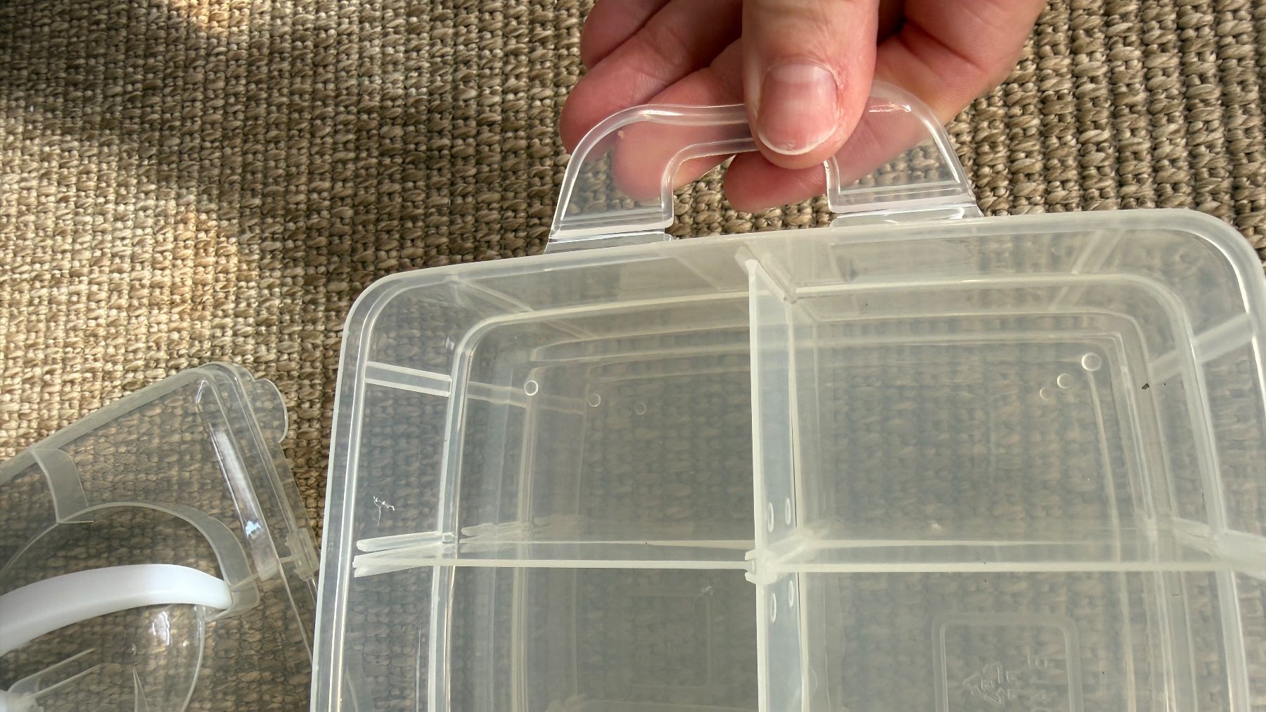 Behälter & Ähnliches: Aufbewahrungsbox transparent mit Griff – Gebraucht aus Birsfelden von Nic21 5