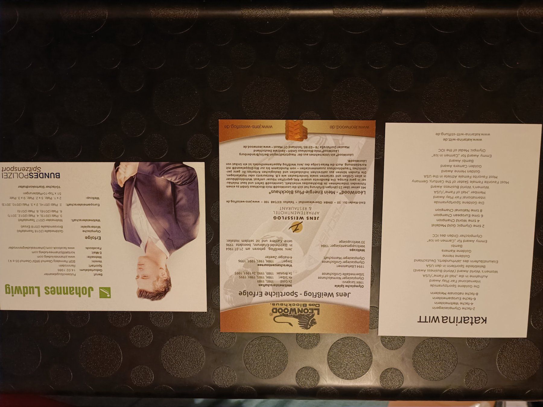 Autographes: Olympiasieger Set - 3 handsignierte Karten – D'occasion à Menziken par Artographs 1