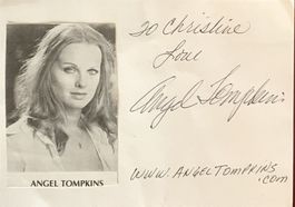 Angel Tompkins Autogramm signiert Karte m.Bild 10x15cm