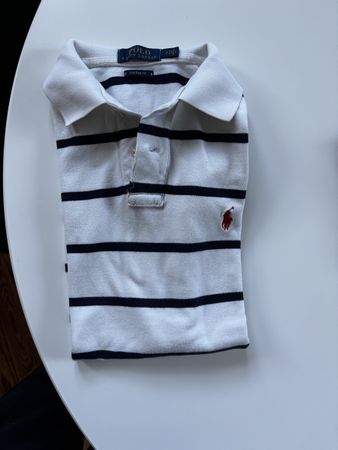 Polo Ralph Lauren Rayures Col Blanc Bleu T M