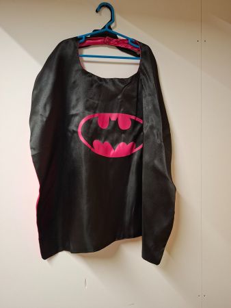 Batgirl Fasnacht-Umhang, Kinder, Schwarz/Pink, Top Zustand!