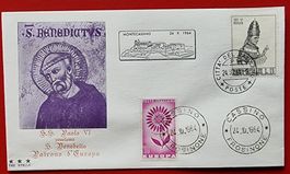 VATIKAN ITALIEN PAPST PAUL IN MONTECASSINO HL. BENEDIKT 1964