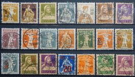 Schweiz ab Kat. 132 */gest.1915 Kat. 125 Fr.