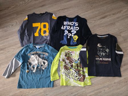 5 Langarmshirts in Grösse 104