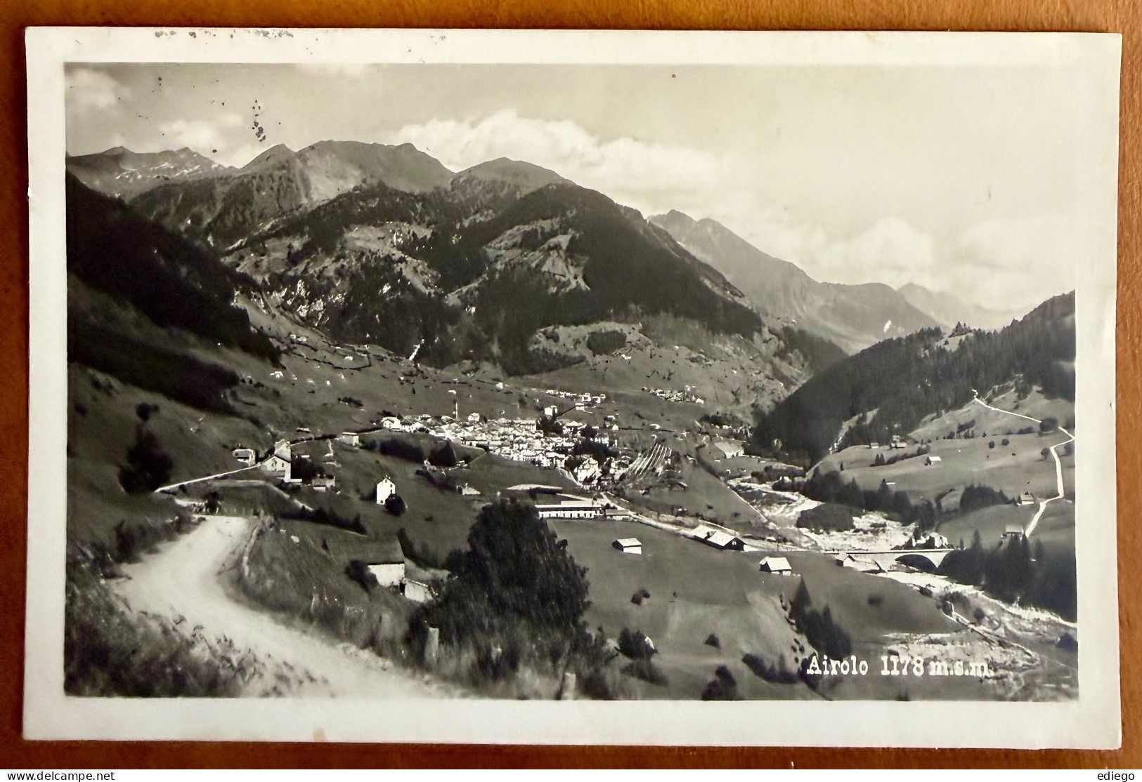 Cartoline postali: Airolo - Panorama 1925 – Usato da Lutry venduto da Ediego