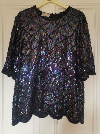 Frank Usher, Vintage Designer Pailetten Shirt