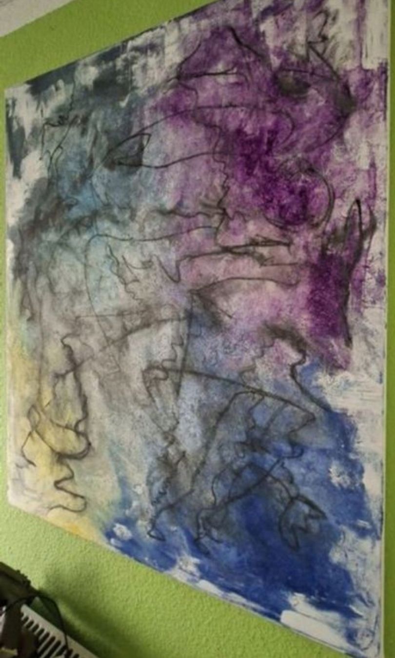 Dipinti: Gemälde " Gedankenwolke" handmade 80×100 – Nuovo (secondo la descrizione) da Riehen venduto da Steinbock1970 5