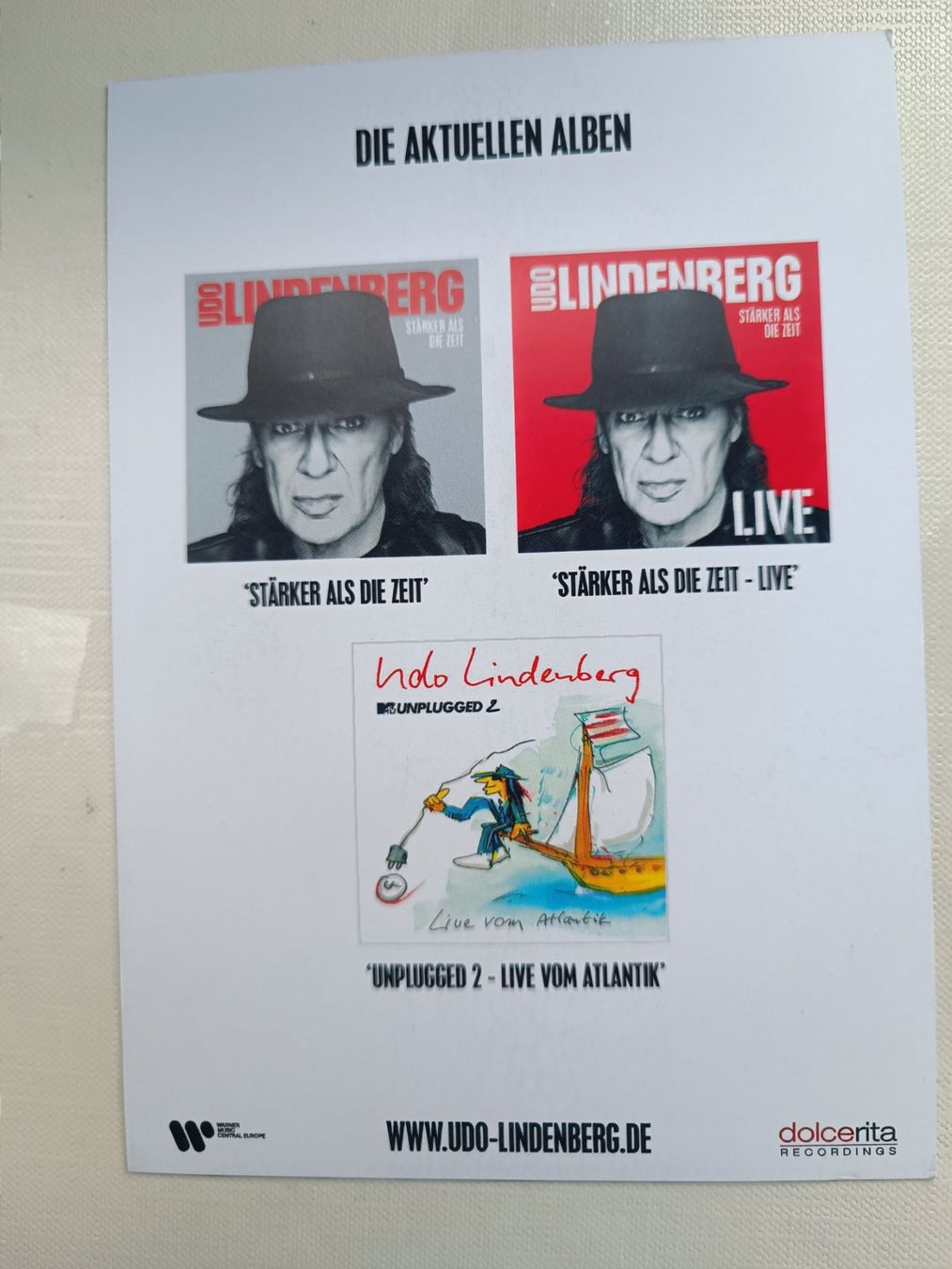 Autografi: Udo Lindenberg -  handsigniert – Usato da Menziken venduto da Artographs 1