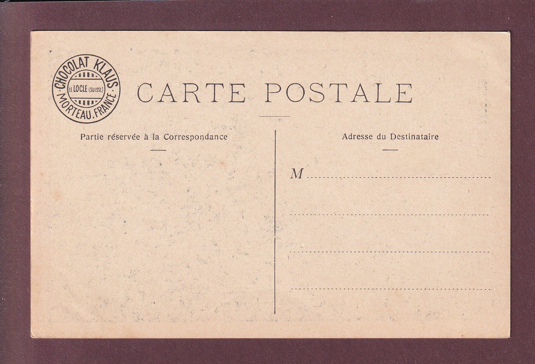 Cartoline postali: Zermatt - GORGES DU GORNER - Chocolat Klaus – Usato da Pully venduto da nicecards 1
