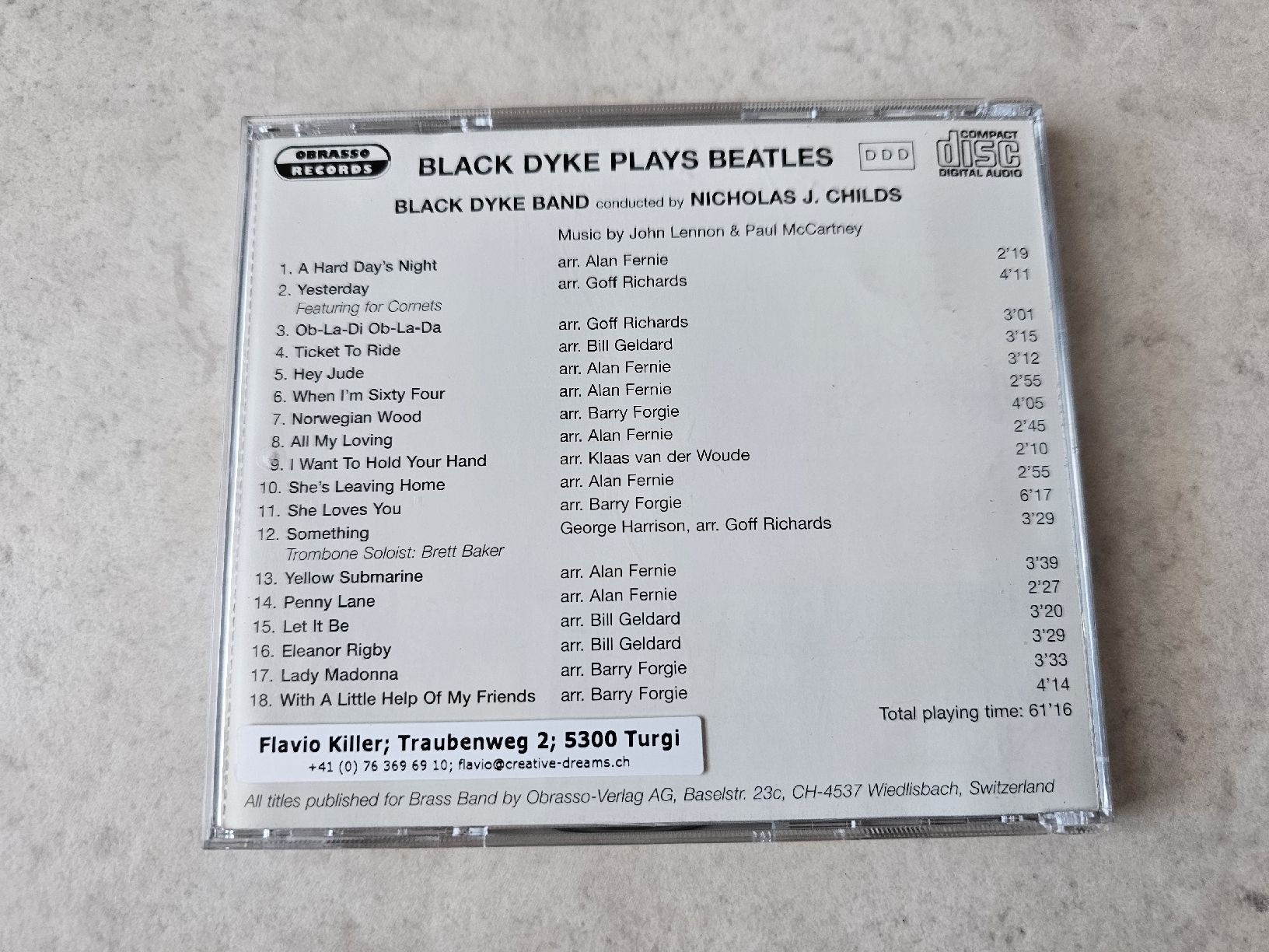CD: Black Dyke Plays Beatles – Usato da Schneisingen venduto da backstore24 1