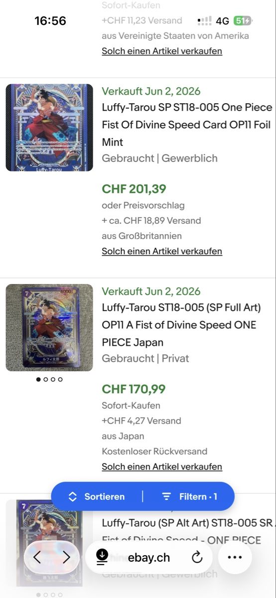 Bandai Carte collezionabili: Ruffy ST18 SP Japan Near/Mint – Nuovo (secondo la descrizione) da Kaltbrunn venduto da Mr_Alboss 4
