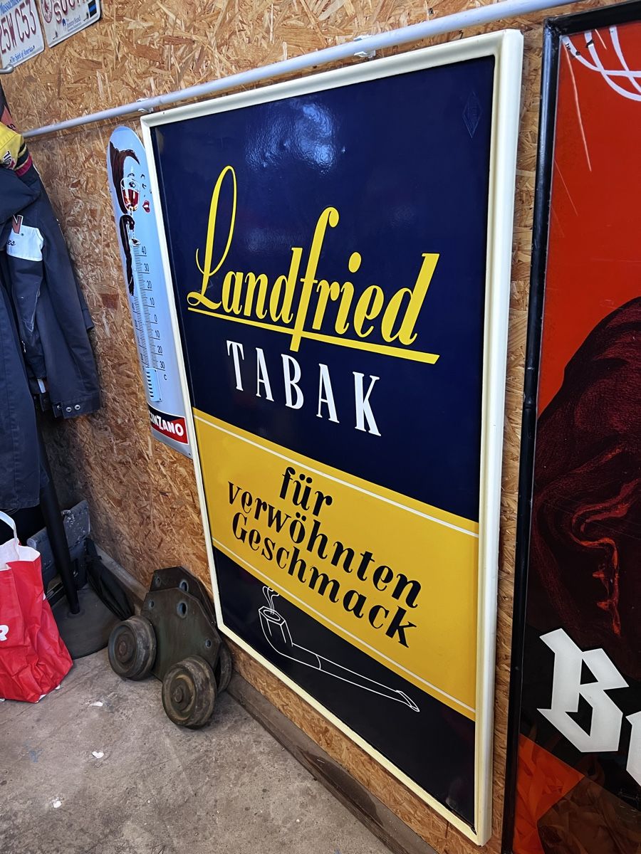 Schilder: Landfried Tabak Werbung Emaille – Gebraucht aus Immensee von Mdin 2