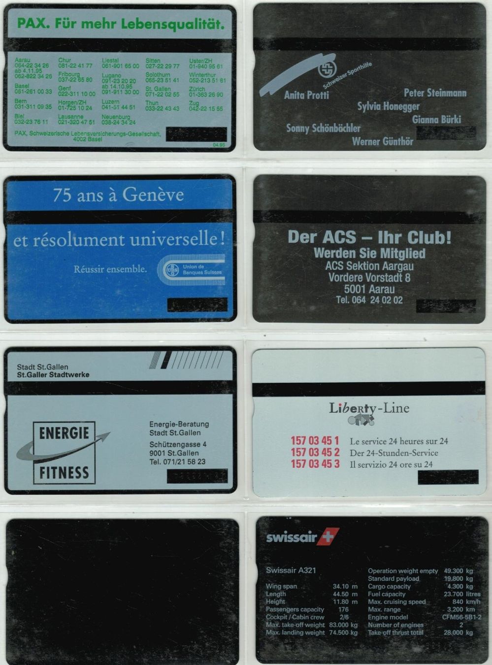 Schede telefoniche: 8 Taxcards – Usato da Zürich venduto da Tolima194 1
