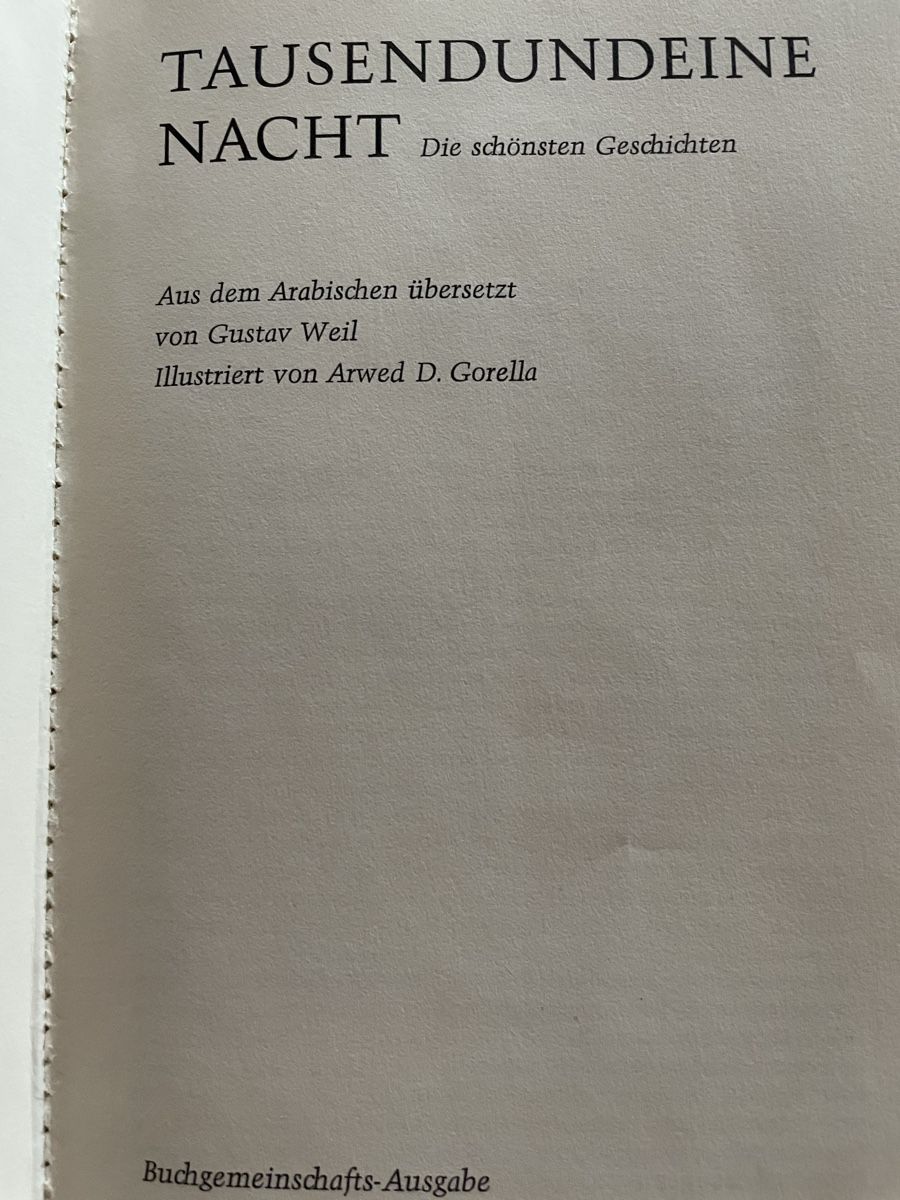 Libri: Tausendundeine Nacht – Usato da Wyssachen venduto da Hahe89 2