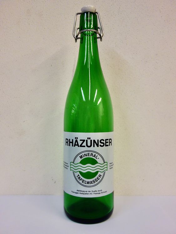 Flasche RHÄZÜNSER TAFELWASSER MINERALQUELLE PASSUGG 1970 '70 (Gebraucht ...