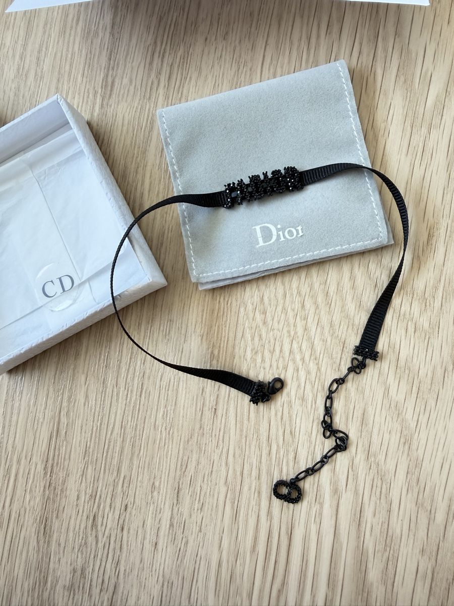 Dior Catenine: Dior Choker schwarz mit Strass  – Usato da Killwangen venduto da was.sharp 4