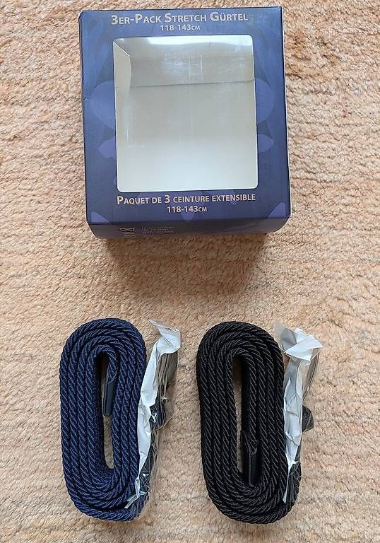 Cinture: 2er Pack Stretch-Gürtel, neu, originalverpackt – Nuovo e nell'imballaggio originale da Luzern venduto da parulu