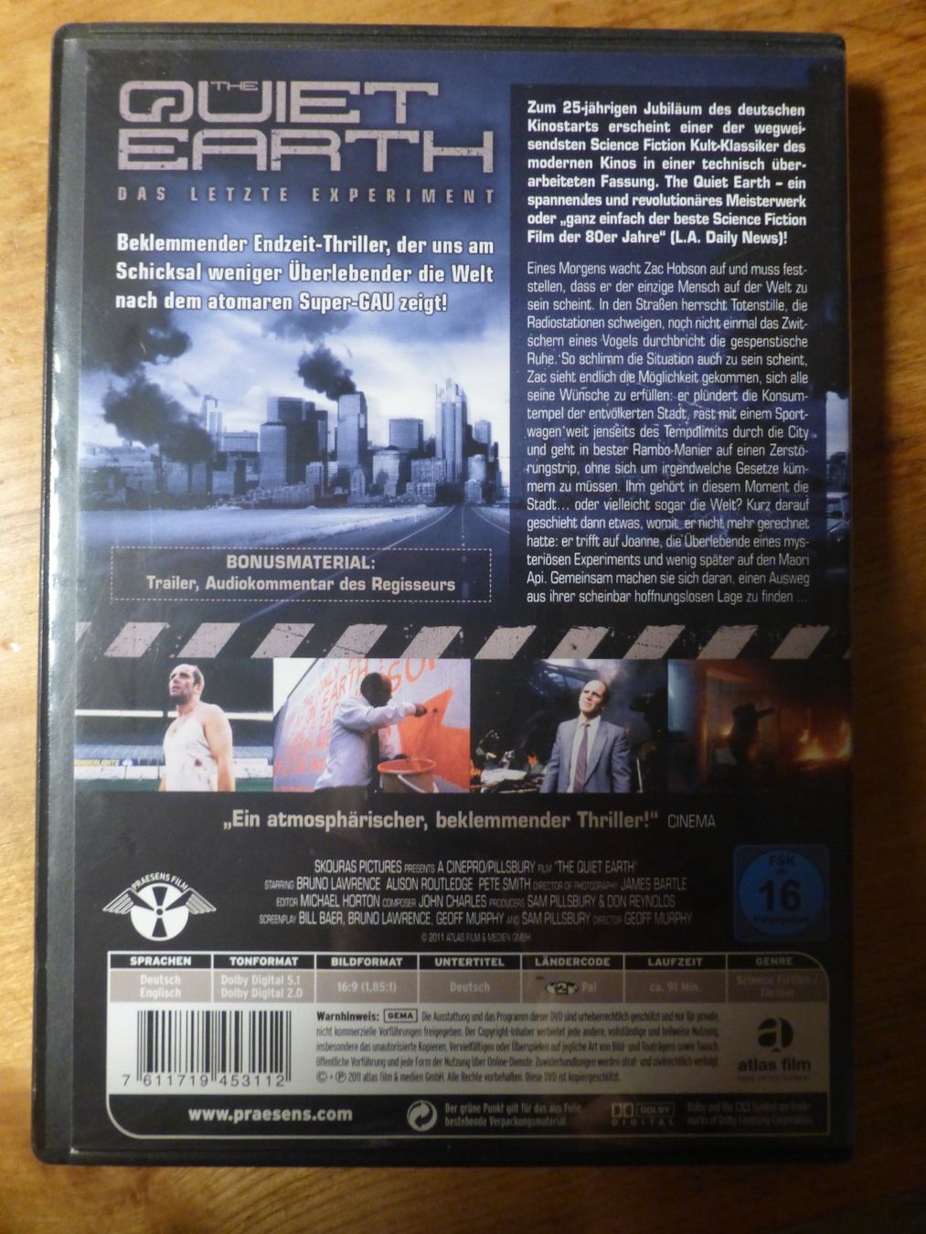 Tutti i DVDs: The Quiet Earth Sci Fi 80er DVD – Usato da Zumikon venduto da psisound 1