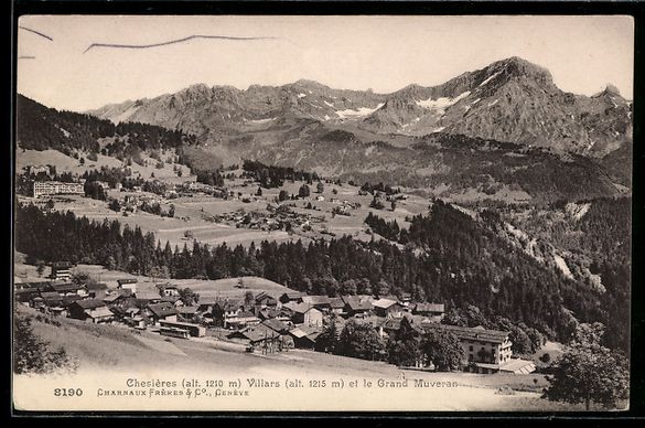 Ansichtskarten: Chesières, Vue Générale, Villars et l – Gebraucht aus Berlin von bartko-reher