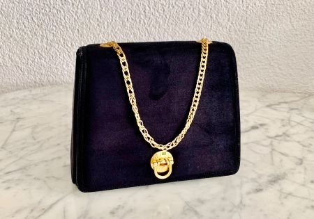 Schicke Vintage Damen Leder Schulter Tasche mit Kette