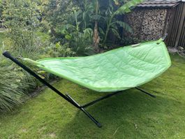 Hängematte mit Gestell Fatboy  350 cm x120 cm gebrauch