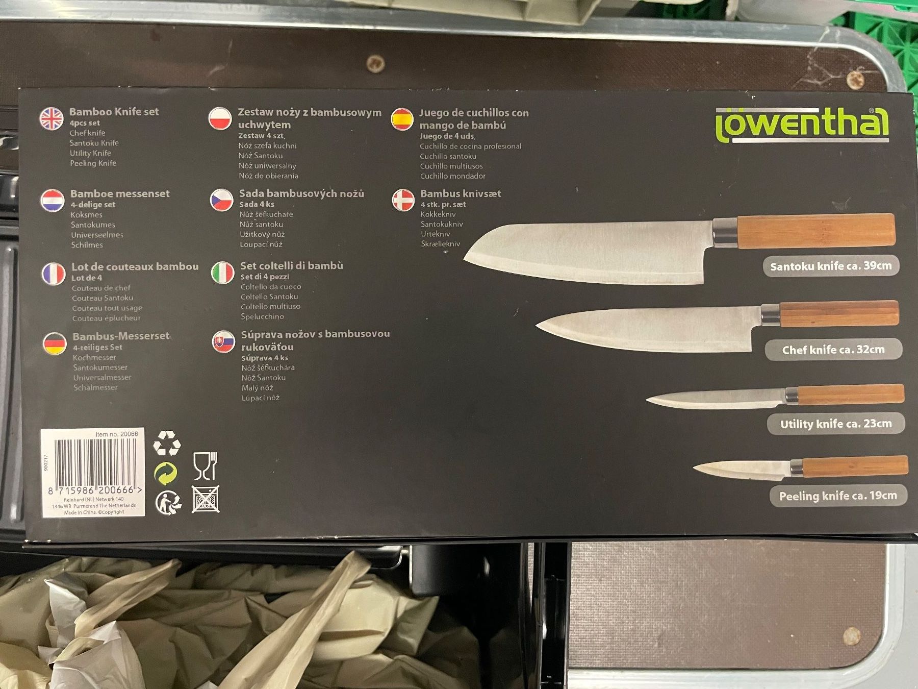 Coltelli: Neues Löwenthal Messer-Set, 4-teilig, Bambusgriffe – Nuovo (secondo la descrizione) da Niederglatt ZH venduto da ctulimp 1