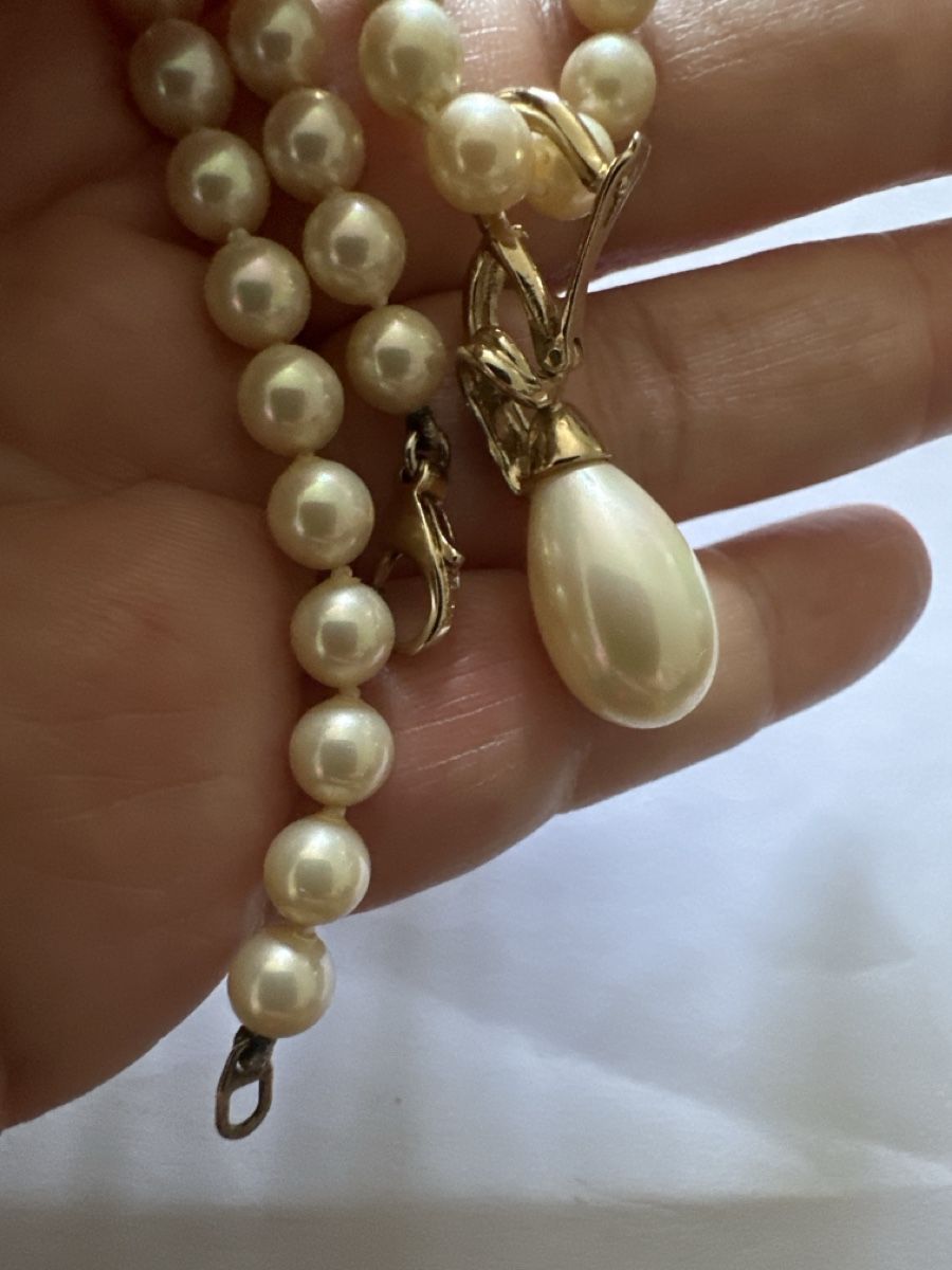 Catenine: Collier perles avec pendentif en argent – Usato da Montreux venduto da Pipo7878 3