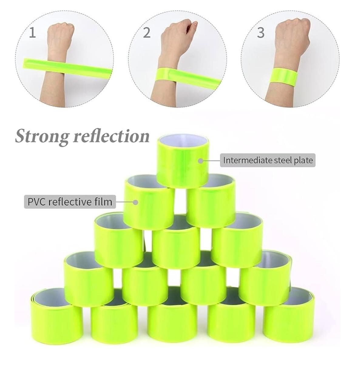 Nastri decorativi: Reflektierende Sicherheitsbänder/ Stab , 2er-Set, Neongelb – Nuovo (secondo la descrizione) da Wetzikon ZH venduto da Wetzicardo25 3