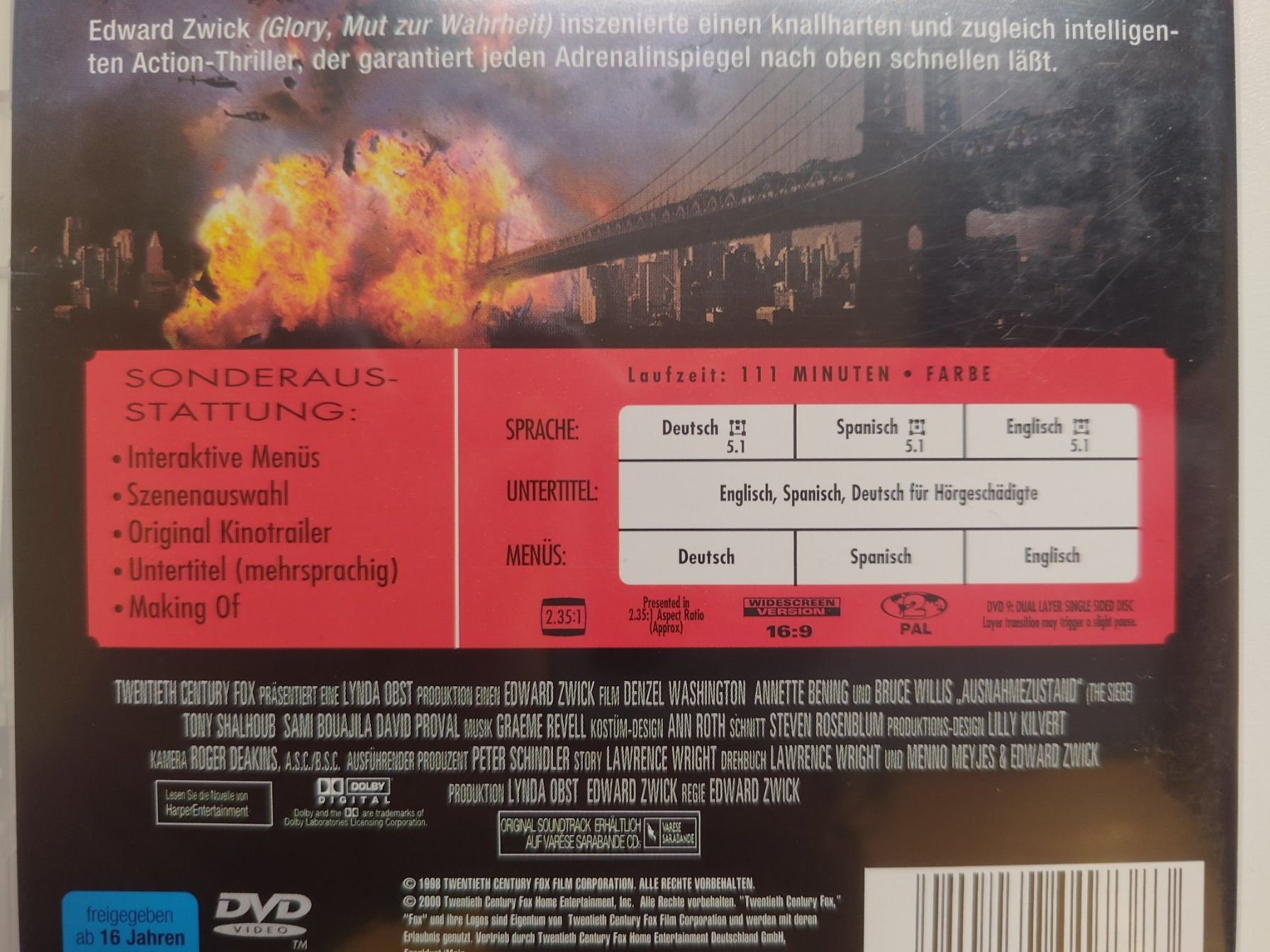 Tutti i DVDs: Ausnahmezustand – Usato da Liestal venduto da Kratzilla 3