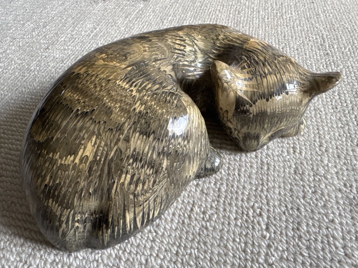 Statuette: Katze Holzfigur, ds Design – Usato da Zürich venduto da azi_93g1 3