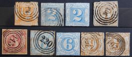 Thurn und Taxis ex. Kat. 37-43 */gest. 1865 Kat. 303 Euro