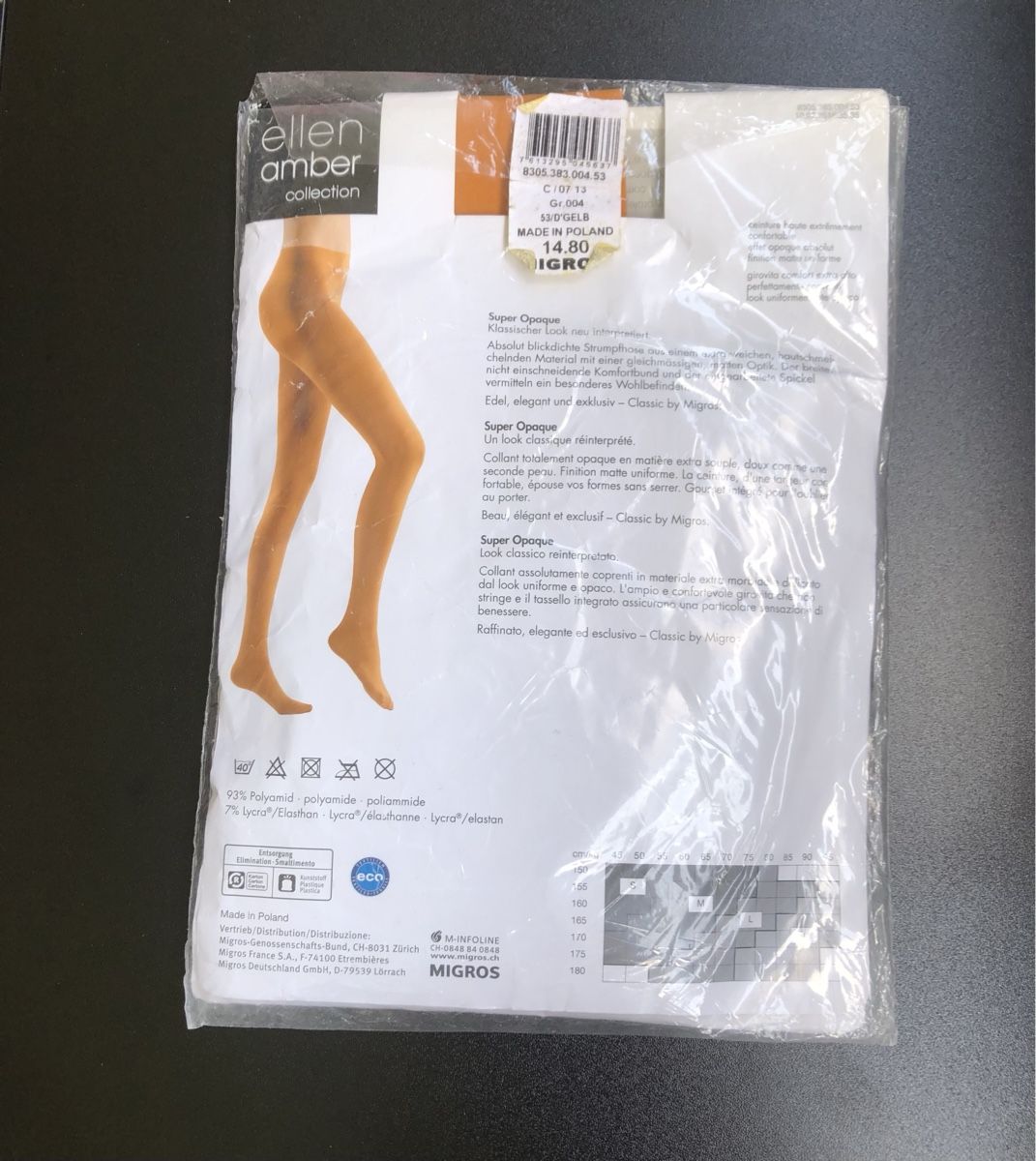 Calze & Collant: Ellen Amber Super Opaque Strumpfhose 100 den neu – Nuovo e nell'imballaggio originale da St.Gallen venduto da nitka. 1