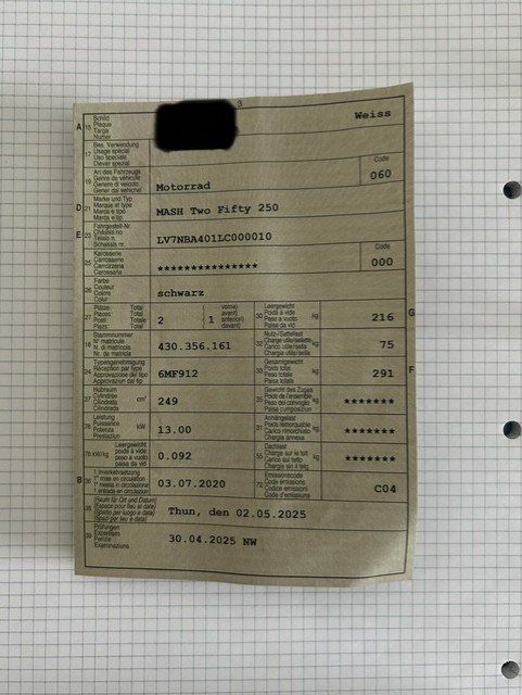 Mash Strada: Mash Two Fifty 250 – Difettoso da Thun venduto da memorynotfound 8